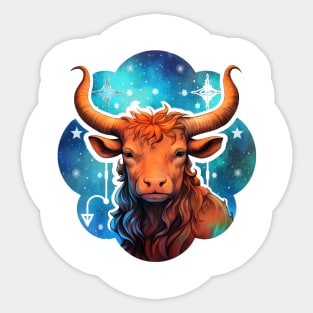 Taurus 2 zodiac art #tshirt T-Shirt Sticker